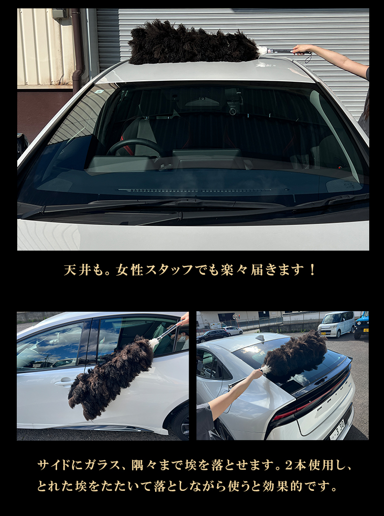 石塚羽毛 日本製 オーストリッチ毛ばたき 1150mm D200 毛ばたき 車 け