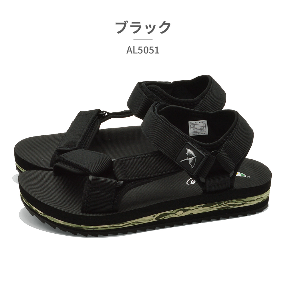 新品未使用　ウーフォス　ブラックサンダル ストラップ付き　38 アーノルドパーマー サンダル メンズ AL5051 arnold palmer 2025SS