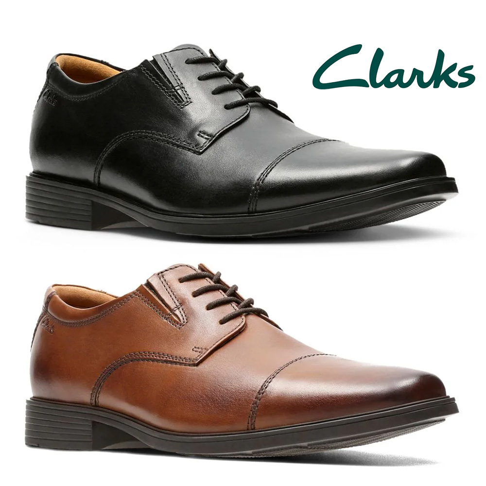 美品 Clarks クラークス ブラウン 革靴 レースアップシューズ ビジネス ドレスシューズ レースアップ スニーカー 革靴 レザー 25.5cm 紺