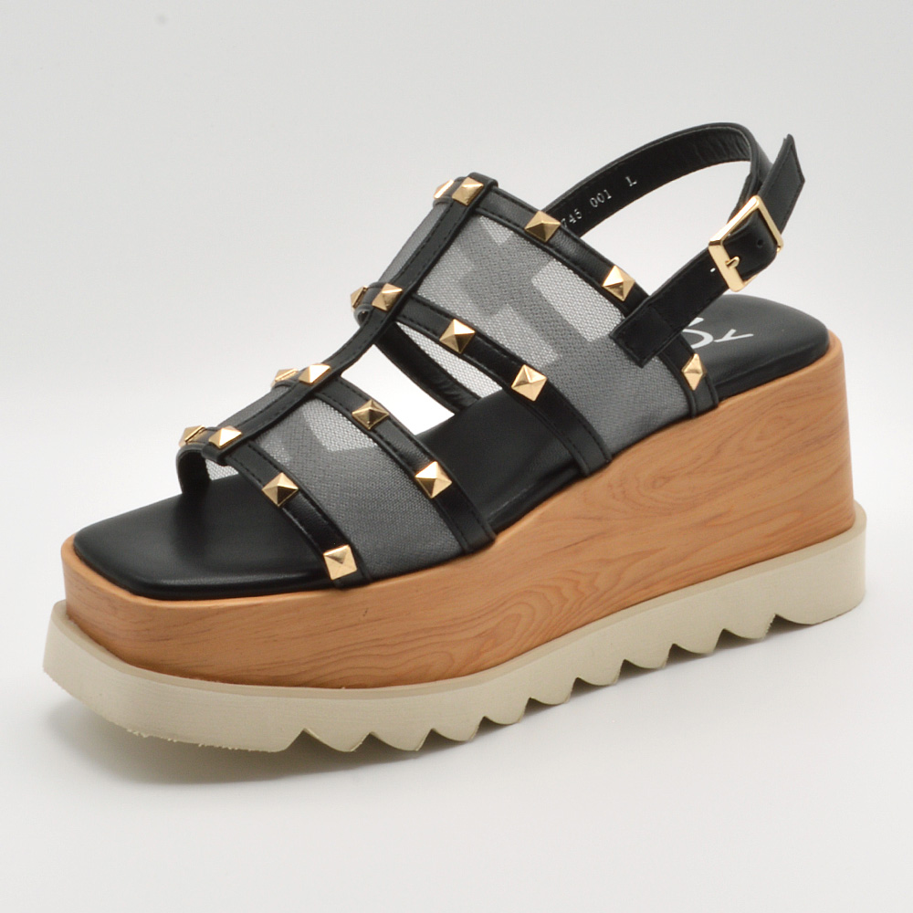 byあしながおじさん サンダル レディース 厚底スタッズサンダル