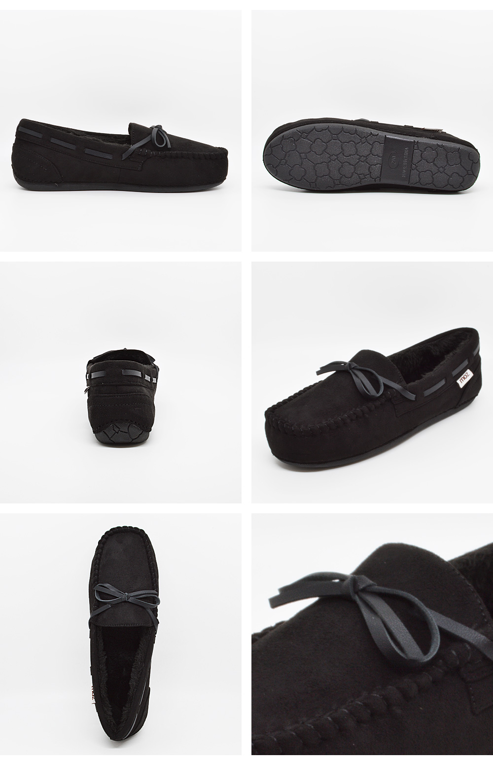 moz（モズ） モカシン レディース MZ-16225 BL GY OAK 裏起毛 室内履き