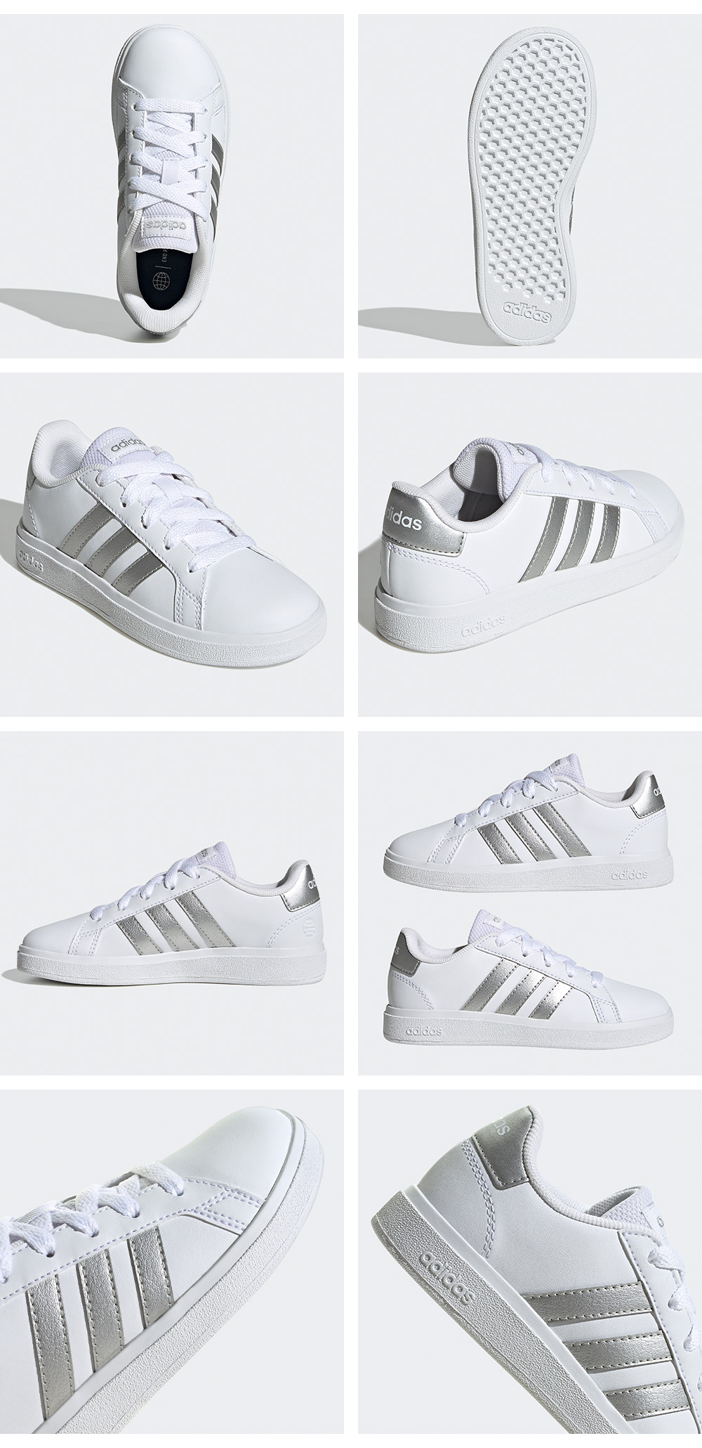adidas アディダス スニーカー キッズ グランドコート 2.0 K