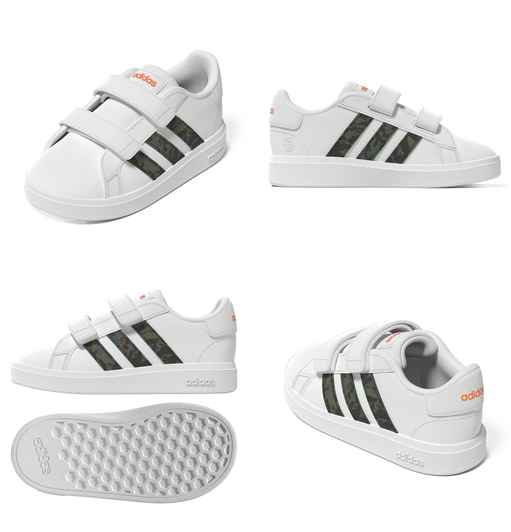 adidas アディダス スニーカー キッズ グランドコート GW6523 HP8918