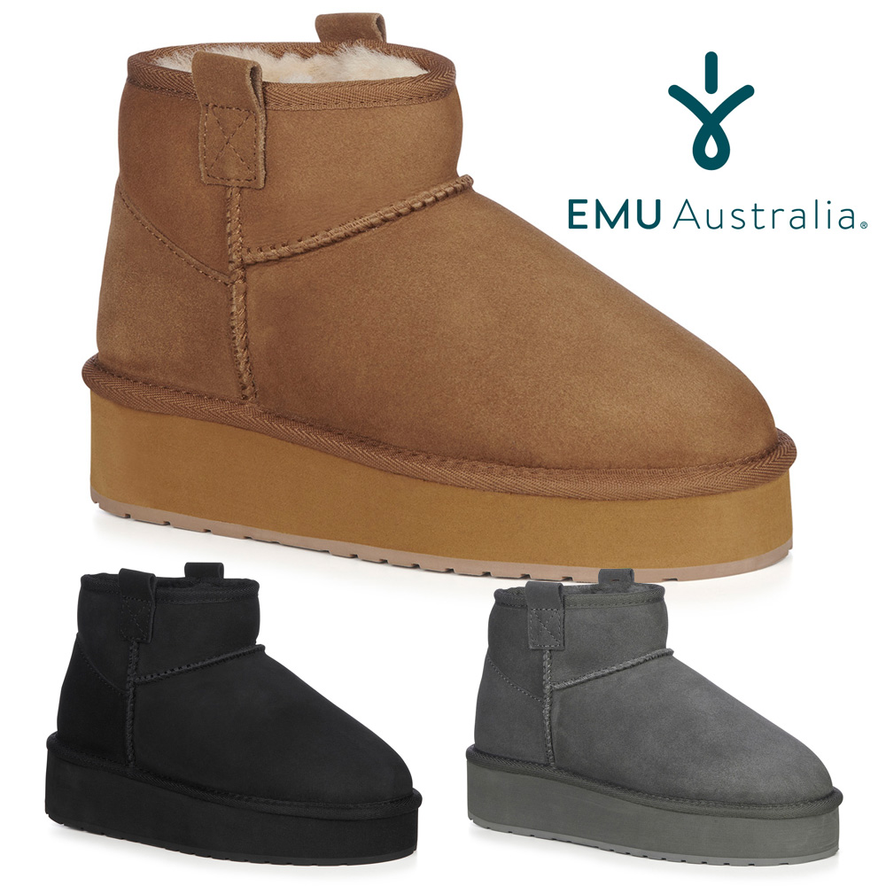 EMU Australiaブラウン 厚底スエードムートンブーツ 24cm EMU Australiaブラウン 厚底スエードムートンブーツ 23cm - メルカリ