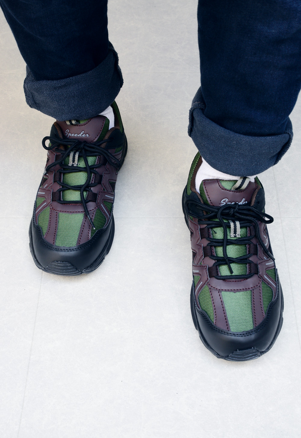 靴 maruru SPEEDER スニーカー メンズ SP-4203 スピーダー アウトドア 厚底 軽量