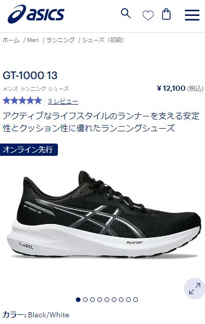 ASICS アシックス ランニング メンズ 1011B858 asics GT 1000 13