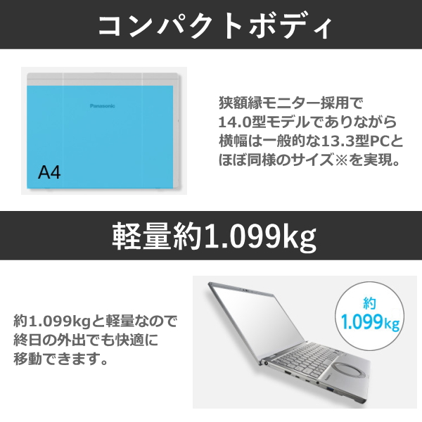 Let's note パナソニック ノートパソコン メモリ16GB 顔認証