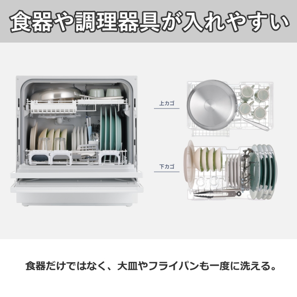 約80度すすぎ除菌 パナソニック 食器洗い乾燥機 NP-TH5 食洗機 5人用 AIエコナビ 除菌 小物カゴ ホワイト Panasonic NP -TH5-W : 4549980782118 : トライスリー - 通販 - Yahoo!ショッピング