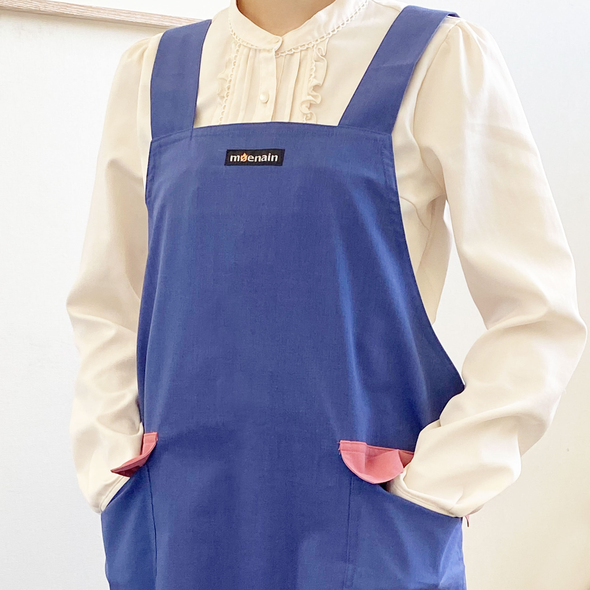 moenain 防炎製品 （公財）日本防炎協会認定 日本製 男女兼用 ツートン エプロン