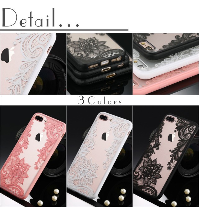 iPhone 8 ケース x 7 SE おしゃれ Plus 10 6s レース 大人 花 フラワー