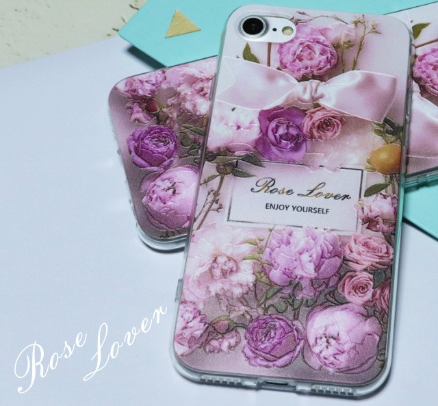 iPhone 8 ケース x 7 おしゃれ Plus 10 6s ローズ 薔薇 バラ