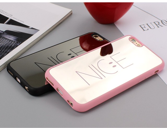 iPhone 8 ケース x 7 おしゃれ Plus 10 6s ミラーver NICE 全面