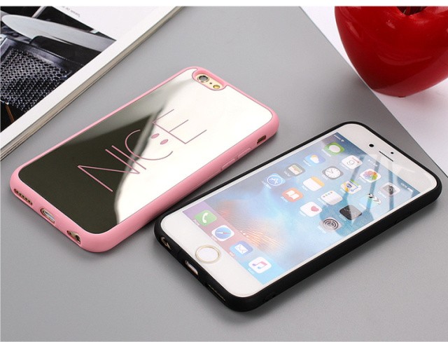 iPhone - なな iPhone 8 ケース x 7 おしゃれ Plus 10 6s ミラーver NICE 全面