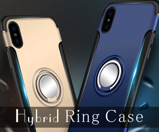 iPhoneXR ケース リング付き iPhoneXsMax マグネット バンカーリング