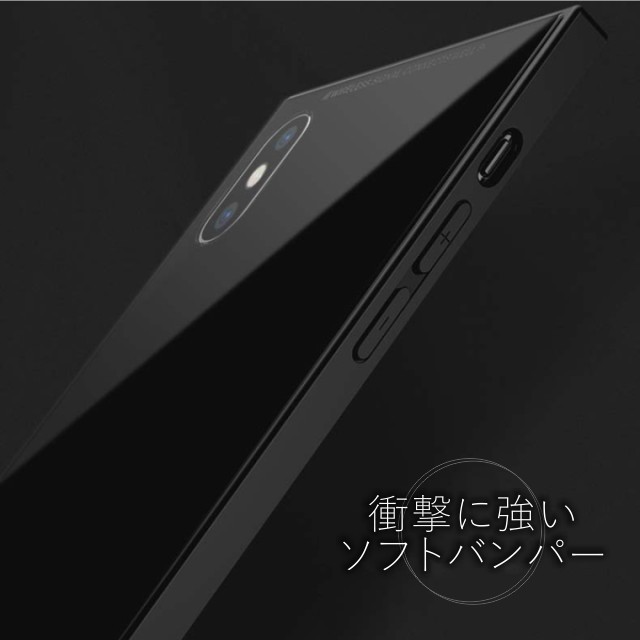 iPhone SE2 ケース XR Xs Max ガラス 四角 8 おしゃれ Plus 7 6s