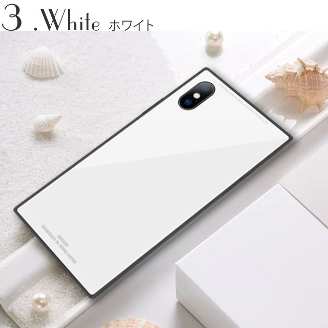 iPhone SE2 8 ケース ガラスケース 四角 おしゃれ スクウェア