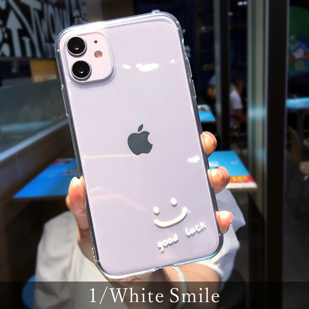 iPhone13 ケース おしゃれ 韓国 iPhone12 mini Pro Max クリア ブランド 透明 カバー スマイル 耐衝撃 かわいい | ブランド登録なし | 01