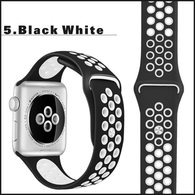 アップルウォッチ バンド ベルト apple watch 40mm スポーツ シリコン 女性 7 SE 8 おしゃれ ブランド 45mm 41mm 38mm レディース 6 5 4 3 人気 スポーツ 穴あき | ブランド登録なし | 05