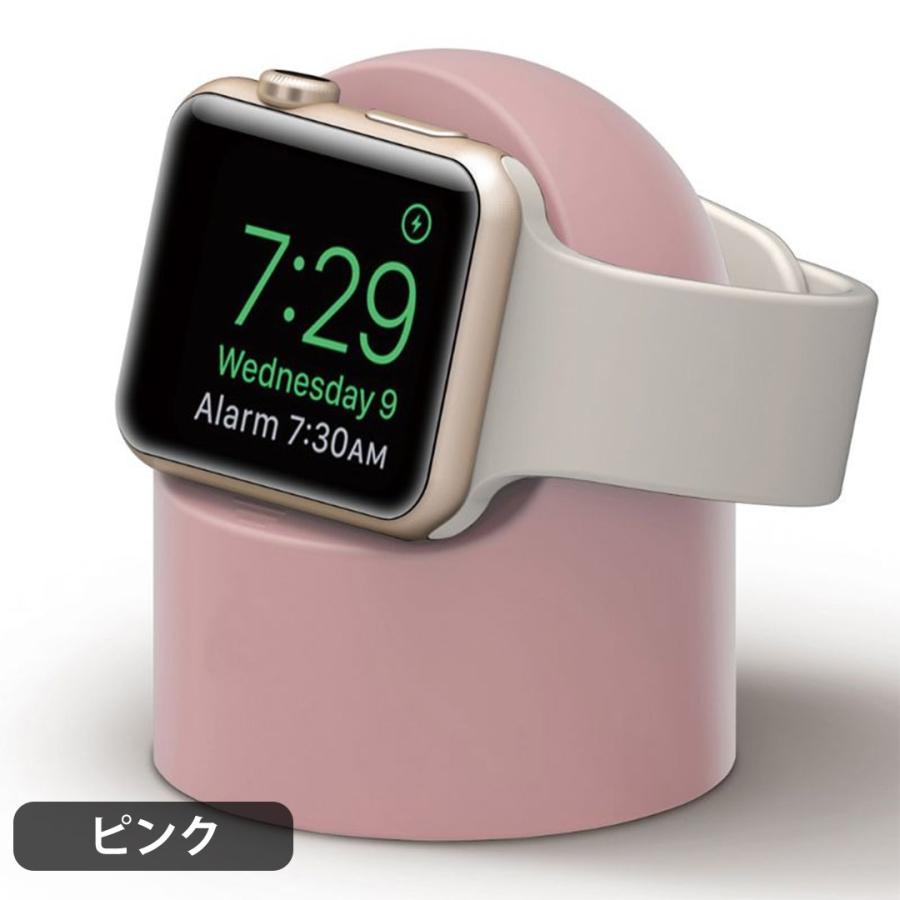 Apple Watch アップルウォッチ Series 7 充電 スタンド 充電器 純正ケーブル アクセサリー シリコン 卓上 SE 6 5 4 3 2 1 38 40 41 42 44 45 mm｜tsaden｜05