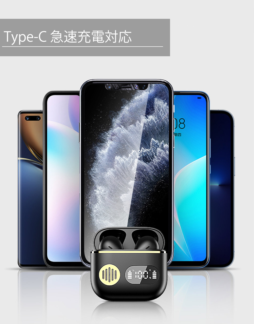 スポーツマン向け!! 完全ワイヤレスイヤホン iPhone Android対応 ワイヤレスイヤホン Bluetooth イヤホン ワイヤレス iPhone スポーツ