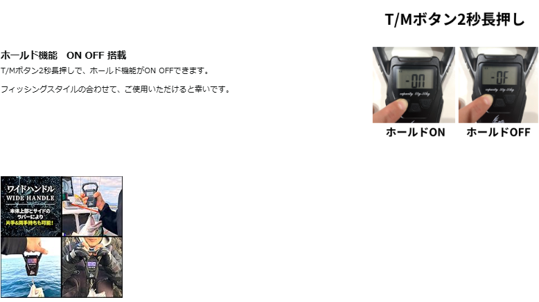フィッシングスケールのホールド機能