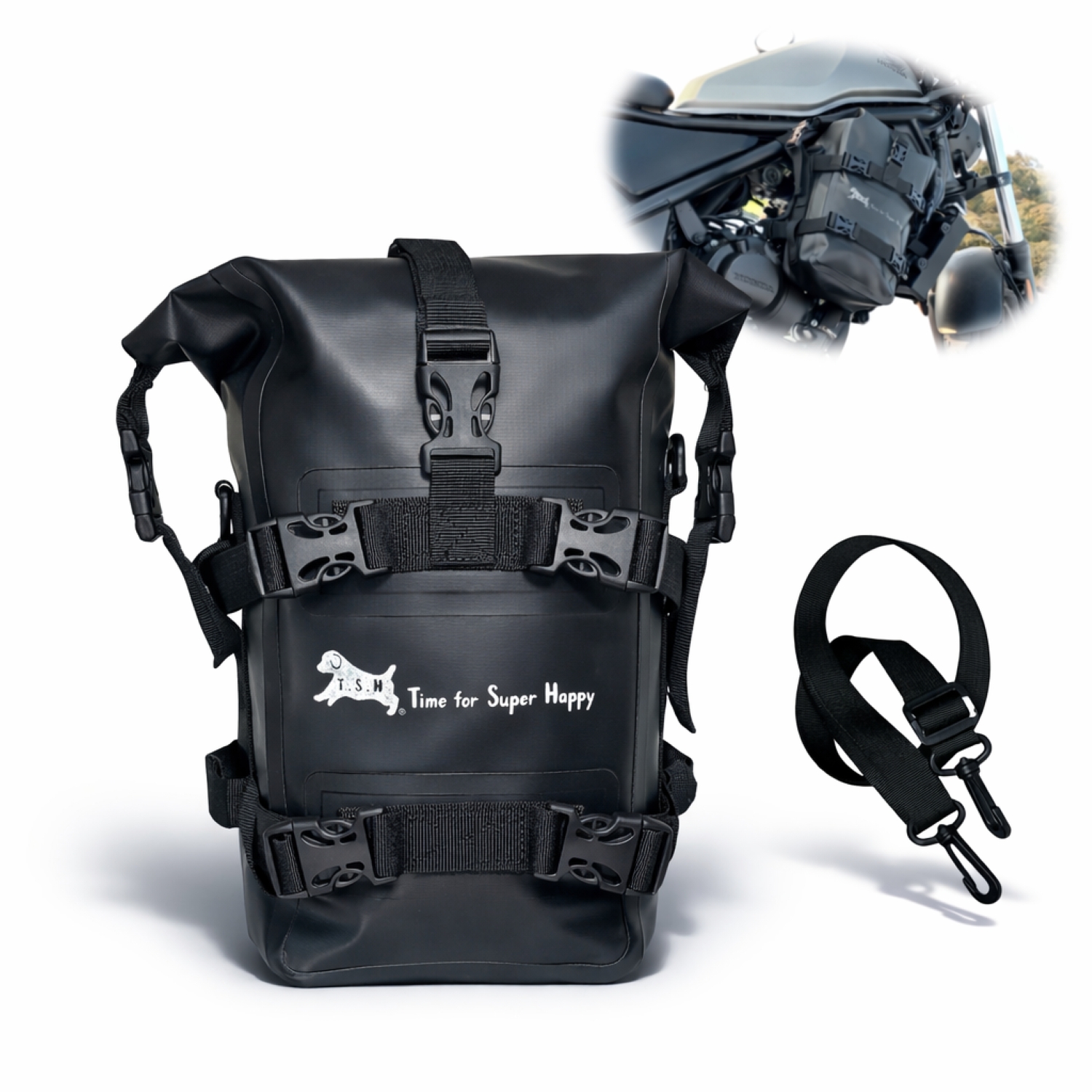 T.S.H バイク用防水サイドバッグ 8L アクセサリー 防水 エンジン T.S.H バイク用防水サイドバッグ 8L アクセサリー 防水 エンジン