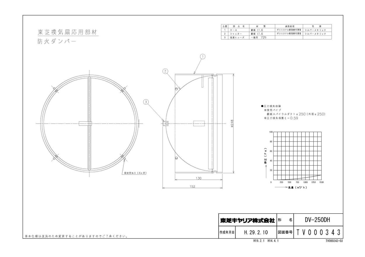 人気ブラドン 東芝 DV-20DFP 換気扇 システム部材 防火ダンパー 鋼板製