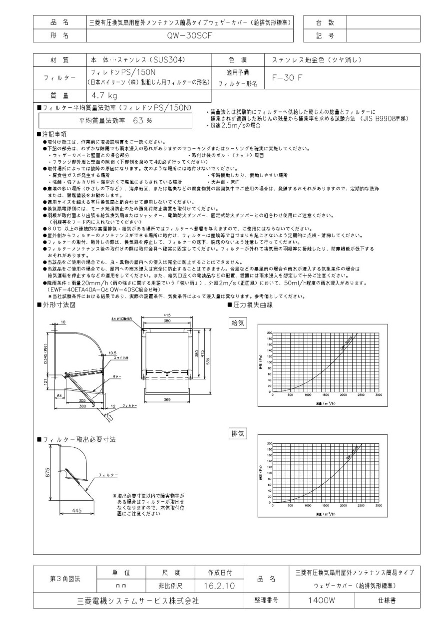 りたい ヤフオク! MITSUBISHI 三菱電機 QW-50SCM... - 有圧換気扇用