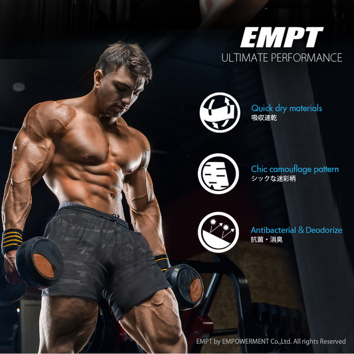 EMPT 迷彩 カモフラ ハーフパンツ スポーツ ショートパンツ 吸水