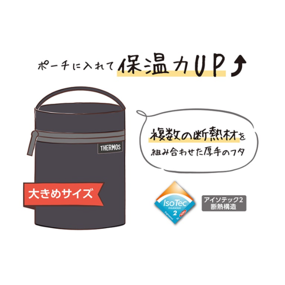 THERMOS（サーモス） スープジャーポーチ ケース 持ち運び 保温 ランチ