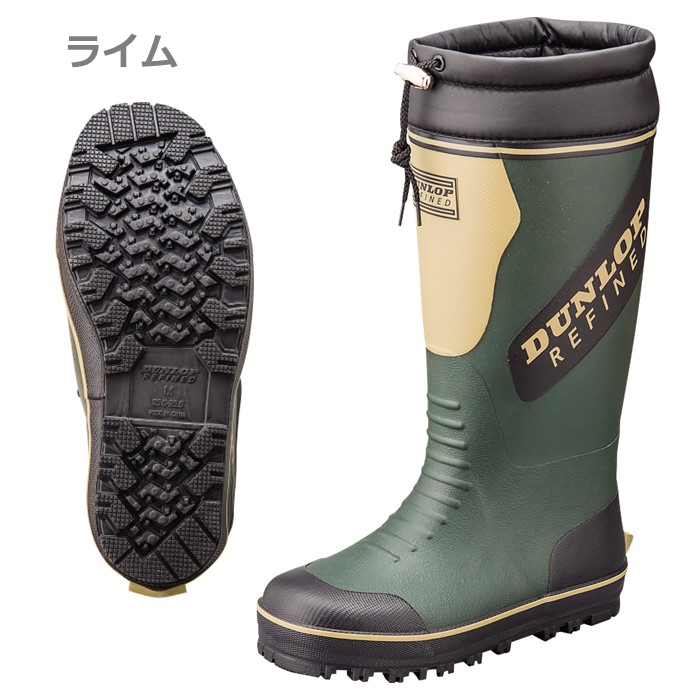 長靴 メンズ 防寒 長靴 おすすめ 雨の日 作業 中敷き インソール 入れ替え可能 靴 雨や雪が侵入しにくいフード付き 暖かい ダンロップ リファインド BG0804｜tsubame-mall｜03