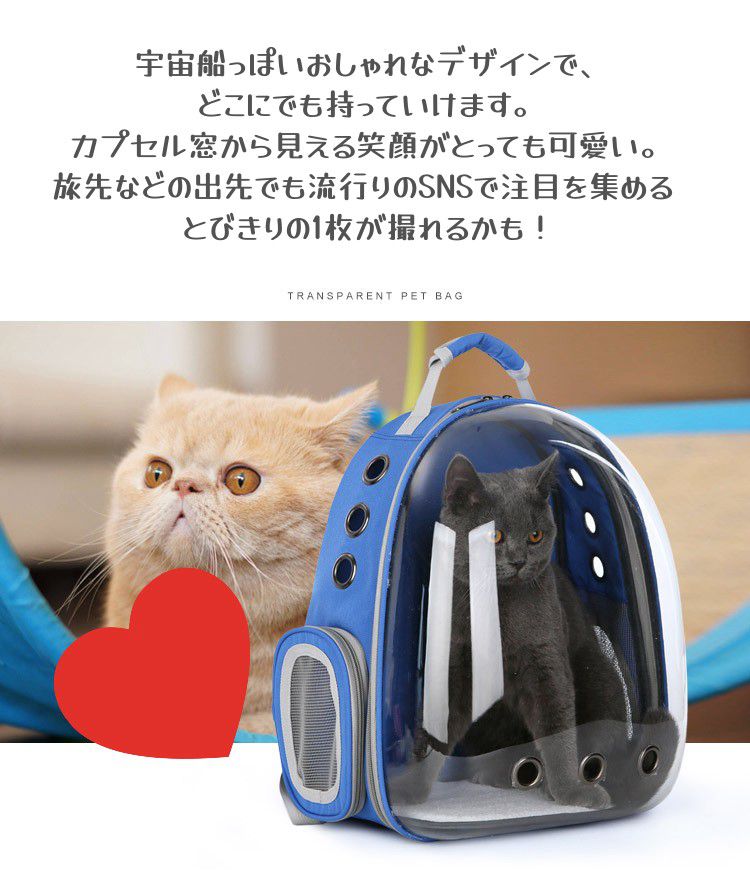 キャリーバッグ リュック 猫 犬 ペット 窓 宇宙船 バックパック バック