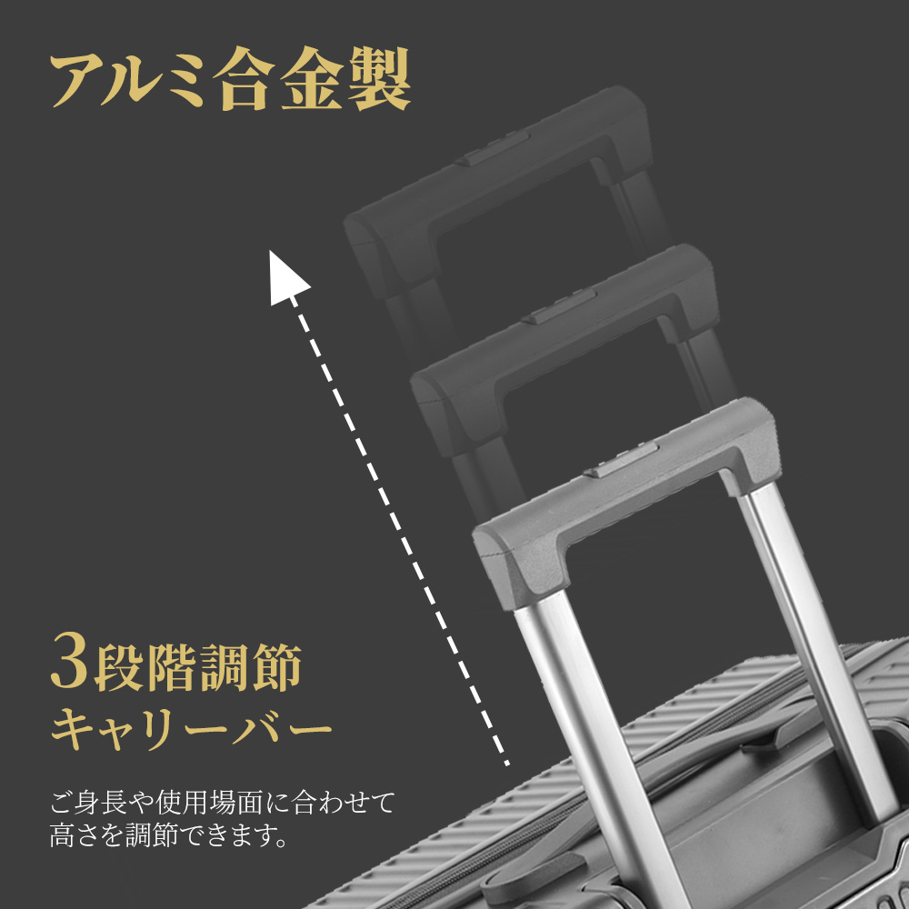 スーツケース 機内持ち込み NeoFino 軽量 PC素材 キャリーバッグ スーツケース SS S M Lサイズ 大容量スーツケース 拡張機能 3.5cm拡張 静音 キャリーケースの画像