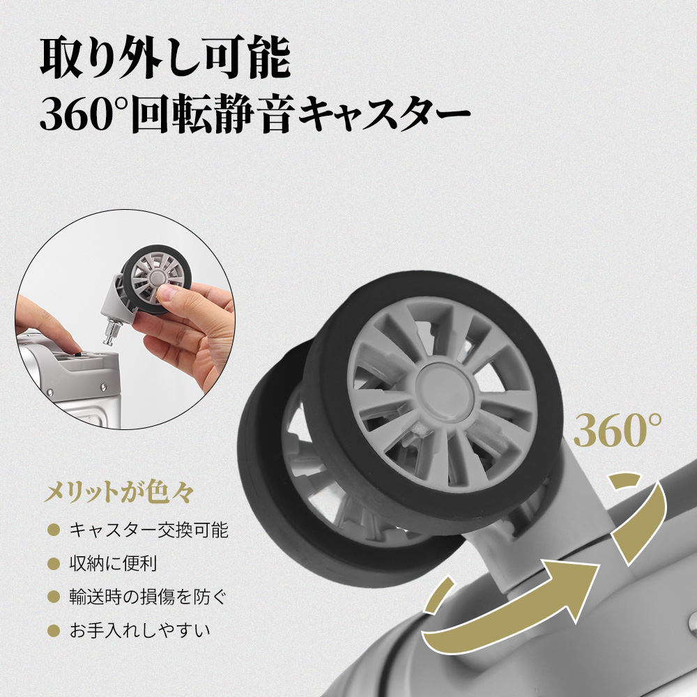 スーツケース NeoFino 軽量 アルミ合金製 スーツケース S mサイズ L 耐衝撃 キャリーケース キャリーバッグ キャスター 取り外し可 3泊 5泊 大容量スーツケースの画像
