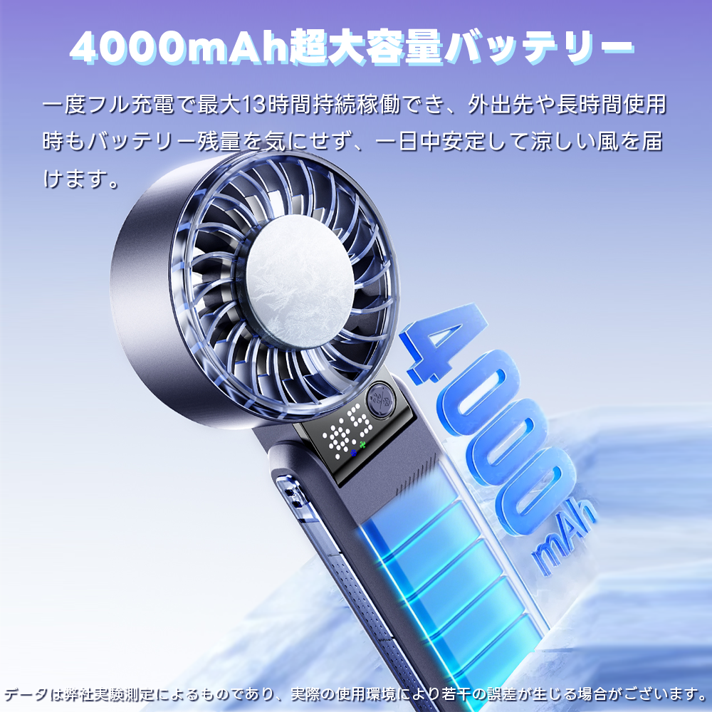 ハンディファン 静音 折りたたみ 扇風機 冷却...の詳細画像4