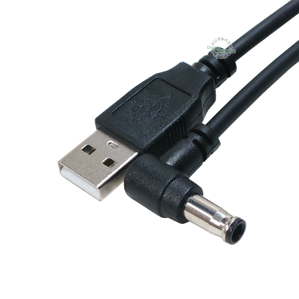 外径5.5mm 内径3.3mm センターピン1mm DC端子⇔USB(オス) 電源 