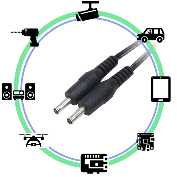 DC電源供給ケーブル 外径3.5mm内径1.1mm 2m DCケーブル接続 電力