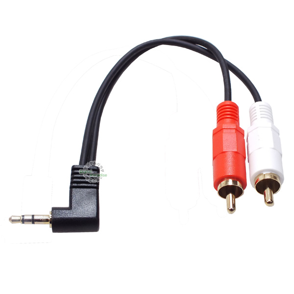 3.5mm⇔RCA オーディオケーブル 20cm 3極3.5mm(オス)⇔RCA