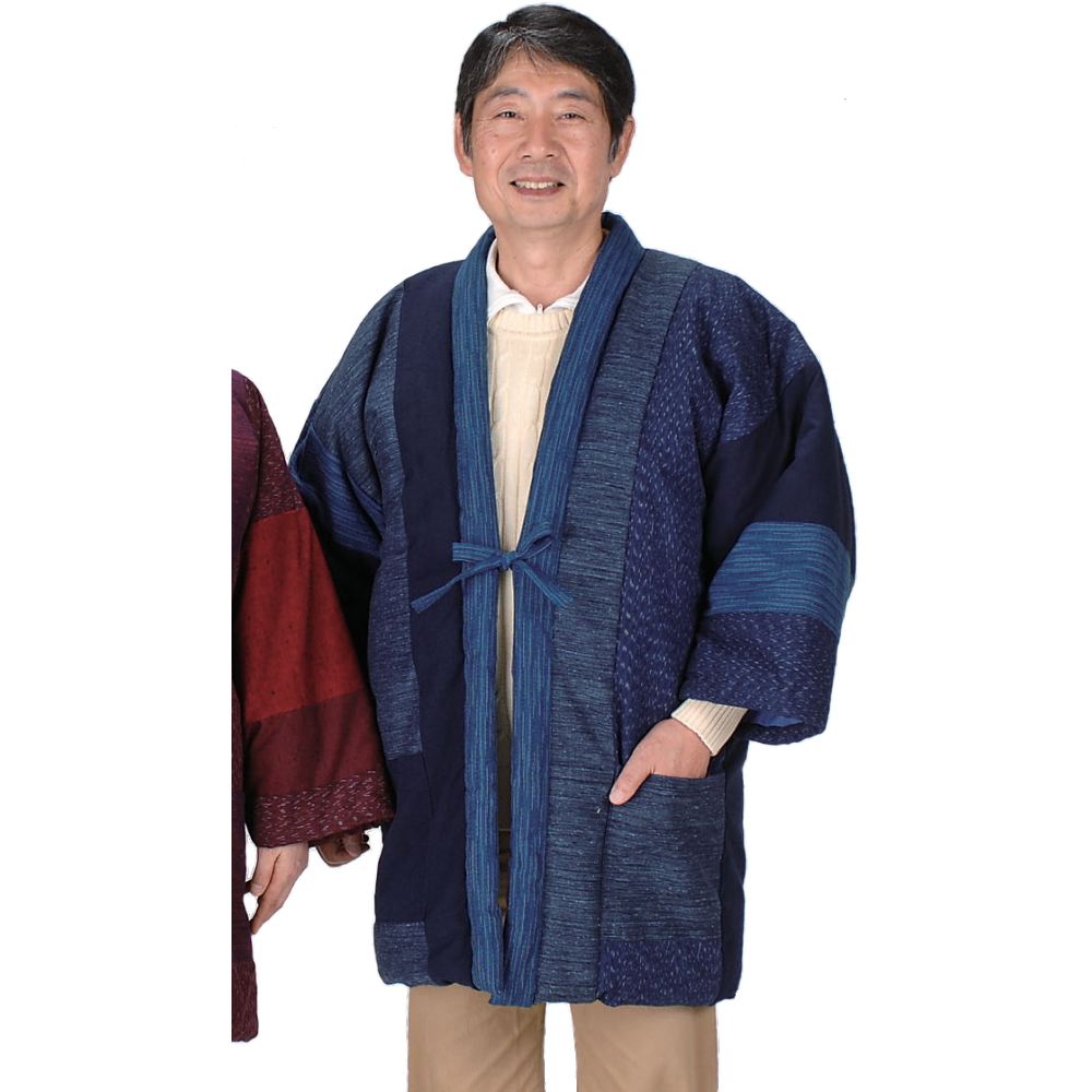 袢纏 はんてん どてら ちゃんちゃんこ 和柄 久留米織り綿入り袢天 日本製