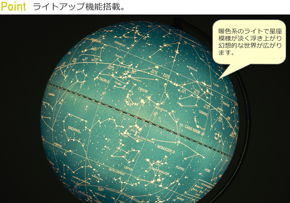 天球儀 星座 光る ライト付き おしゃれ 英語表記 インテリア 天文 星