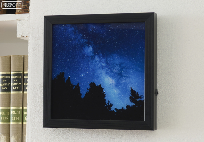 美品 LEDライトアップアートパネル スカイビュードライブイン 壁掛け アートパネル LED 光る パネル ボード キャンバス おしゃれ 電池式