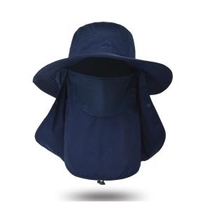サファリハット 帽子 UVカット 紫外線対策 撥水 通気性 フェイスカバー サイズ調整 メンズ レデ...