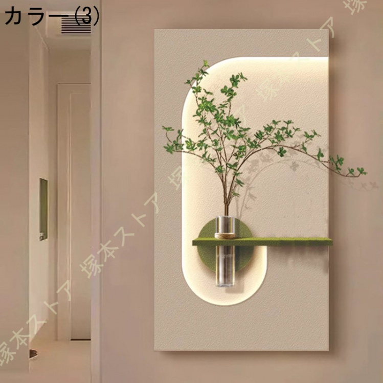 壁掛け 収納ラック 置き棚付き 装飾フレーム 侘寂風 装飾画 ウォール