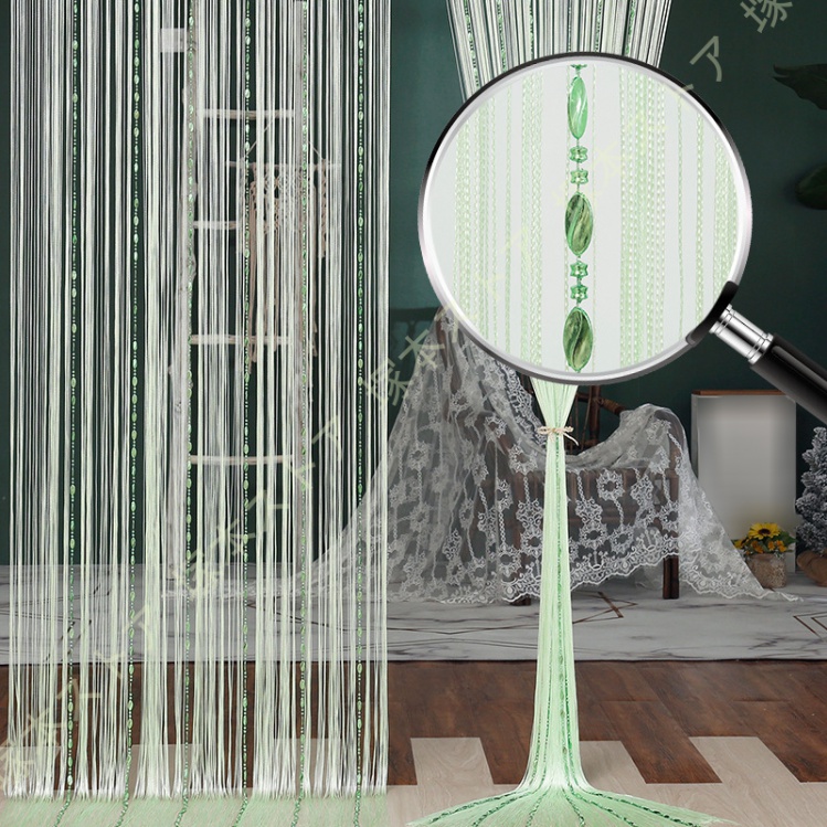 ひものれん 紐のれん ストリングカーテン ビーズ カーテン 水晶
