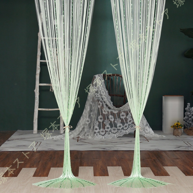 ひものれん 紐のれん ストリングカーテン ビーズ カーテン 水晶