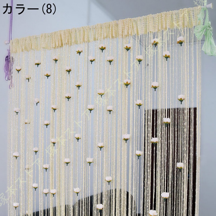 ひものれん 紐のれん ストリングカーテン ビーズ カーテン 水晶