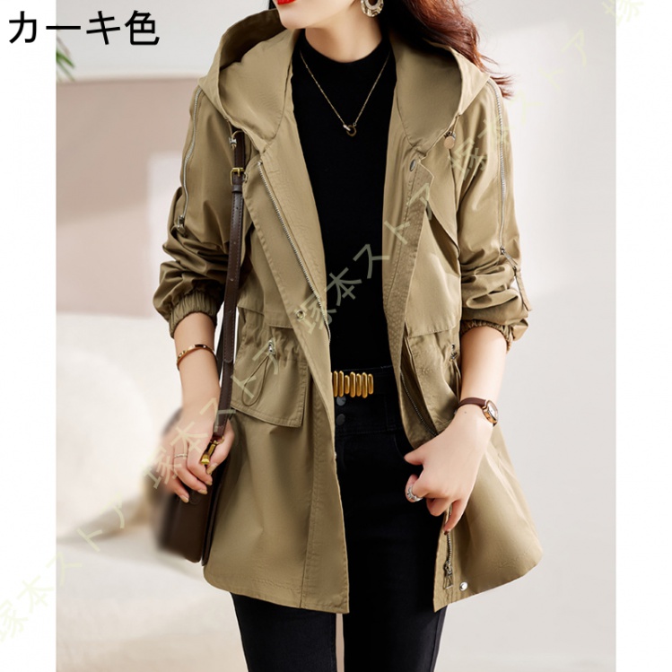 トレンチコート レディース スプリングコート 春 秋 アウター 春コートレディース チェスターコート コート ミドル丈 服 春服 ジャケット カジュアル シンプル