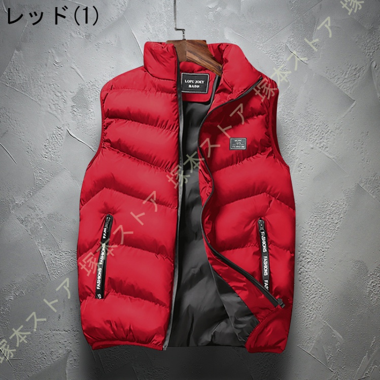ダウンベスト メンズ ベスト 中綿ベスト ノースリーブ アウター 冬