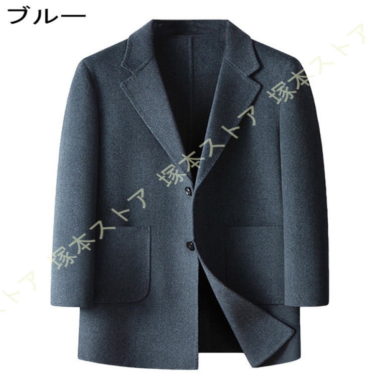 チェスターコート ステンカラーコート ロング丈 メンズ 秋冬 あったかい 紳士服 膝下 ポケット ゆったり 大きいサイズ ラシャ メルトンコート ジャケット 無地_4