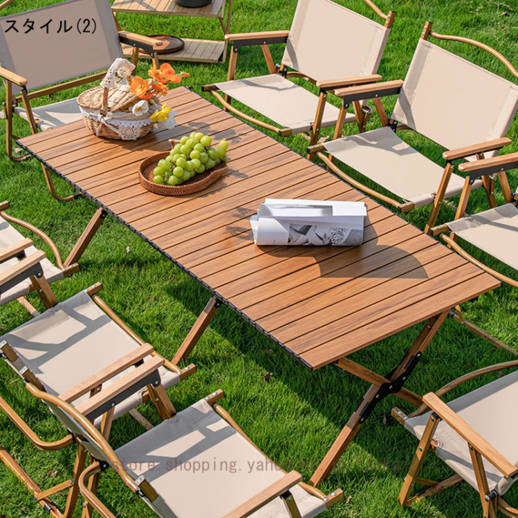 折りたたみテーブル木製高さ70cm（アウトドア、キャンプ、登山